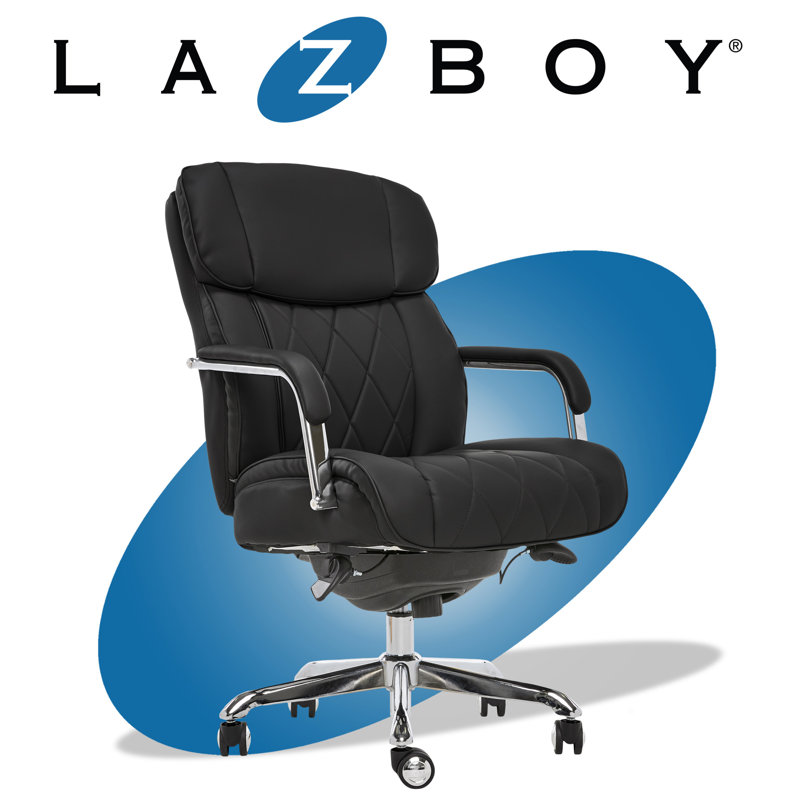 LaZBoy Sutherland Quilted Executive Office Chair with Padded Arms